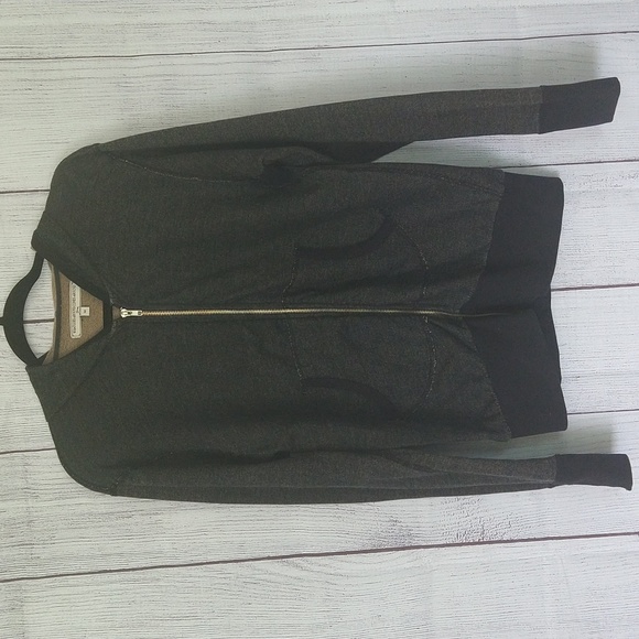 What Goes Around Comes Around Anthropologie zip up hooded jacket size medium - Picture 1 of 7